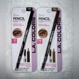 L.A. Colors Brow Pencil Duo - Black and Medium Brown
